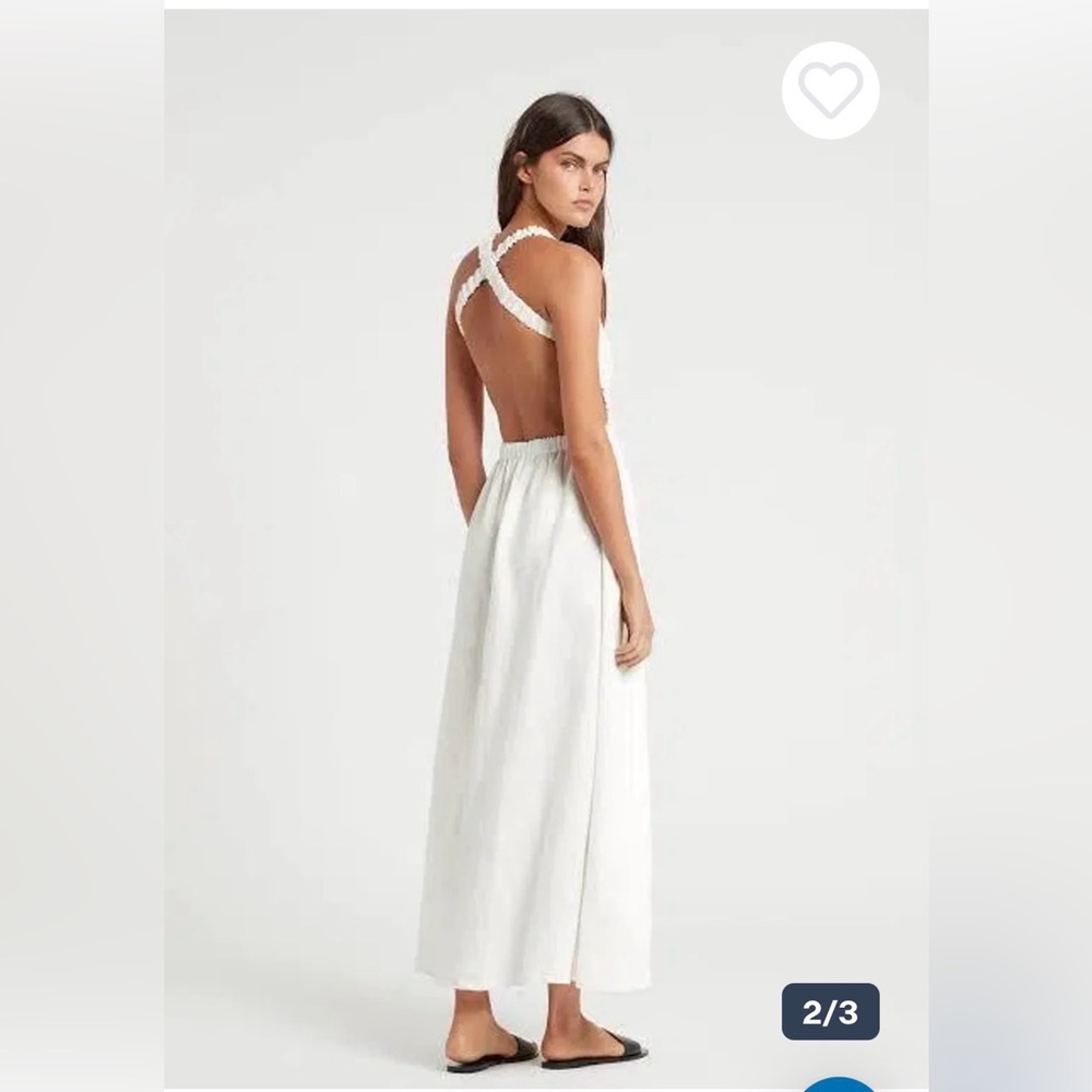 SIR the label Women’s White Alena Cross Over Maxi Dress. Sz 0 - Picture 2 of 11